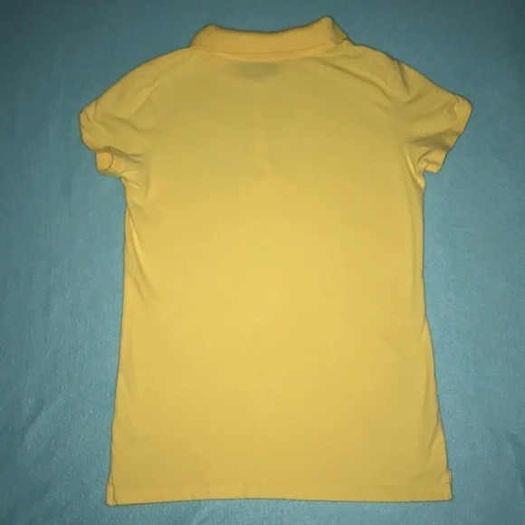 CHEROKEE polo top yellow short sleeve button collar school uniform top size XL - Picture 2 of 4